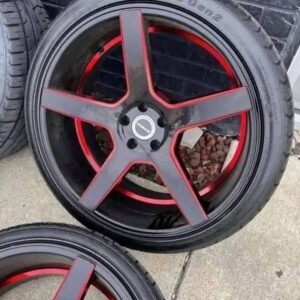 Hellcat Replica Wheels & Tires – Squared Setup (Like New)